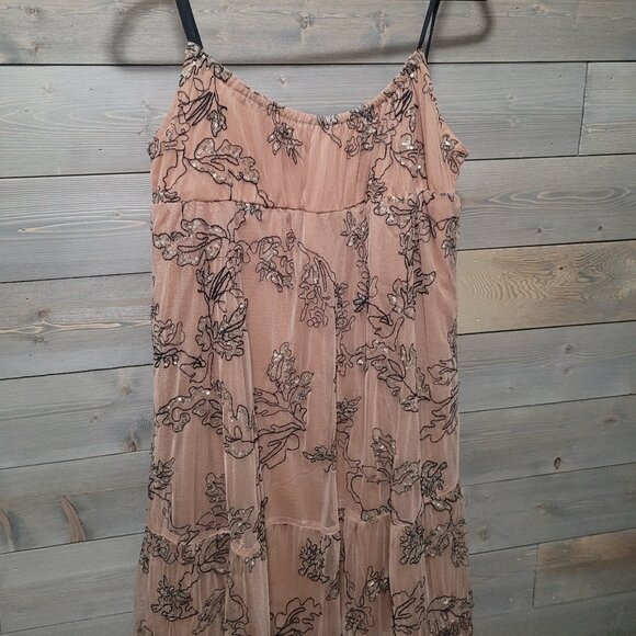 Anthropologie Dress Size Small Long Maeve Pink and Black - Picture 4 of 12